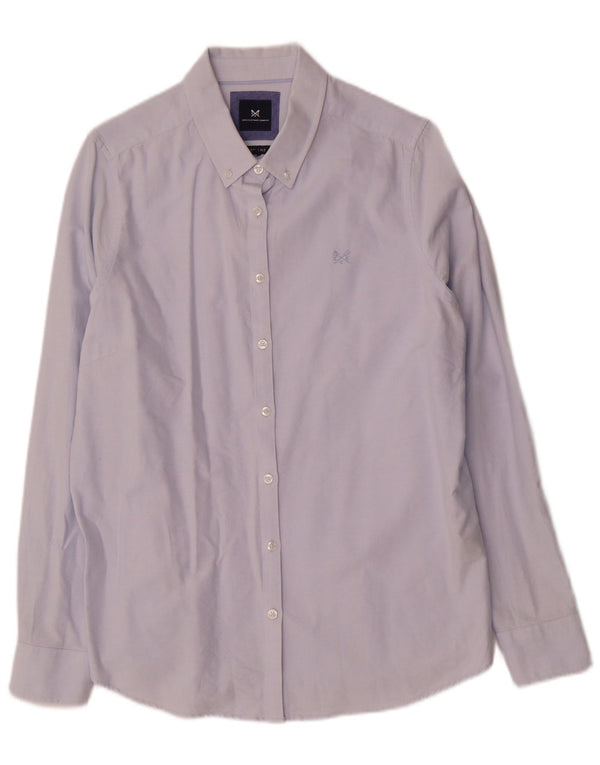 Crew Clothing Camicia da donna dalla vestibilità classica UK 14 Grande cotone blu