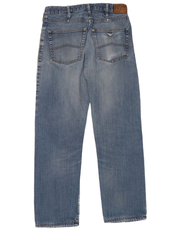 Jeans dritti da uomo Armani W32 L31 in cotone blu