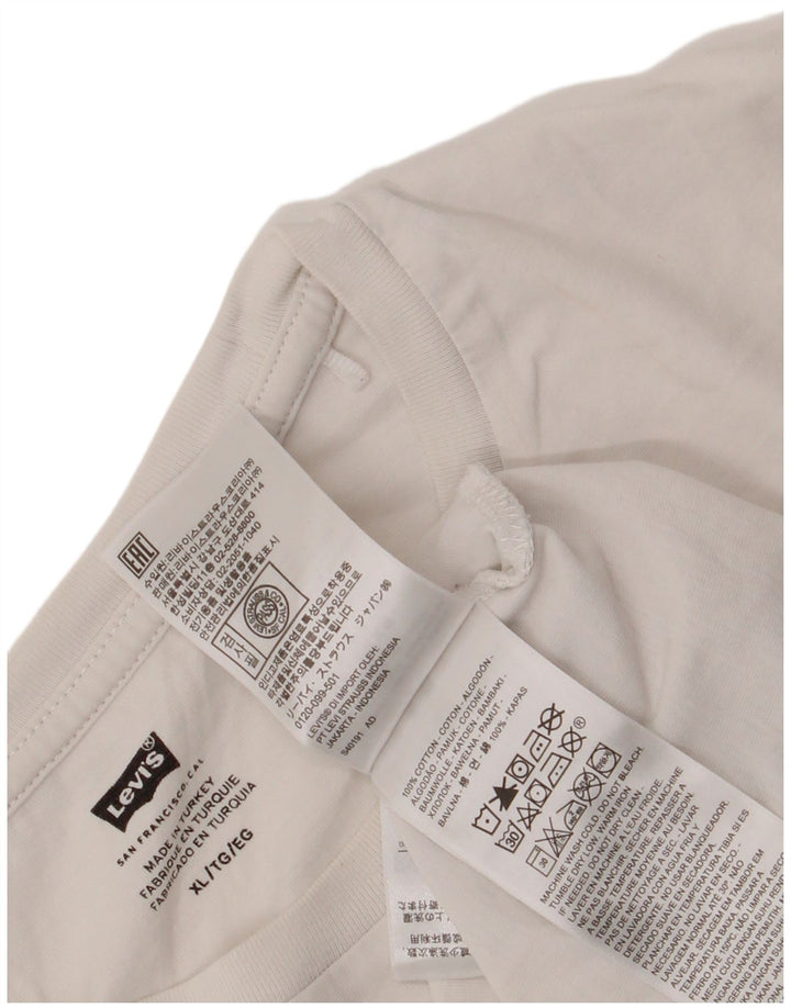 T-shirt grafica da uomo Levi's Top XL in cotone bianco