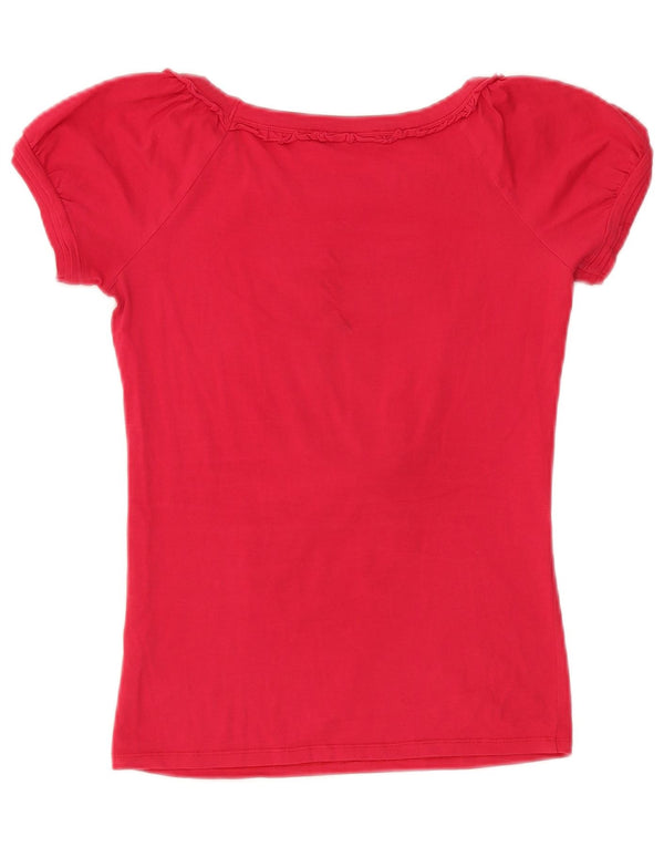 T-shirt grafica da donna Liu Jo Top UK 10 piccola rossa in cotone