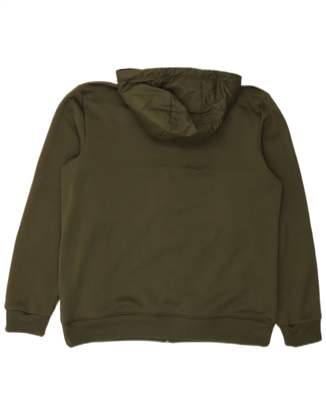 Maglione con cappuccio e zip da uomo Adidas grande in poliestere verde