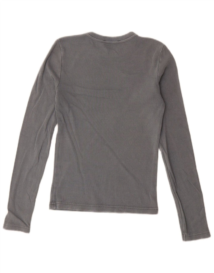 Top Zara da donna a maniche lunghe UK 12 Grigio medio