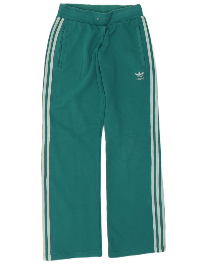 Pantaloni della tuta da donna Adidas UK 12 cotone verde medio