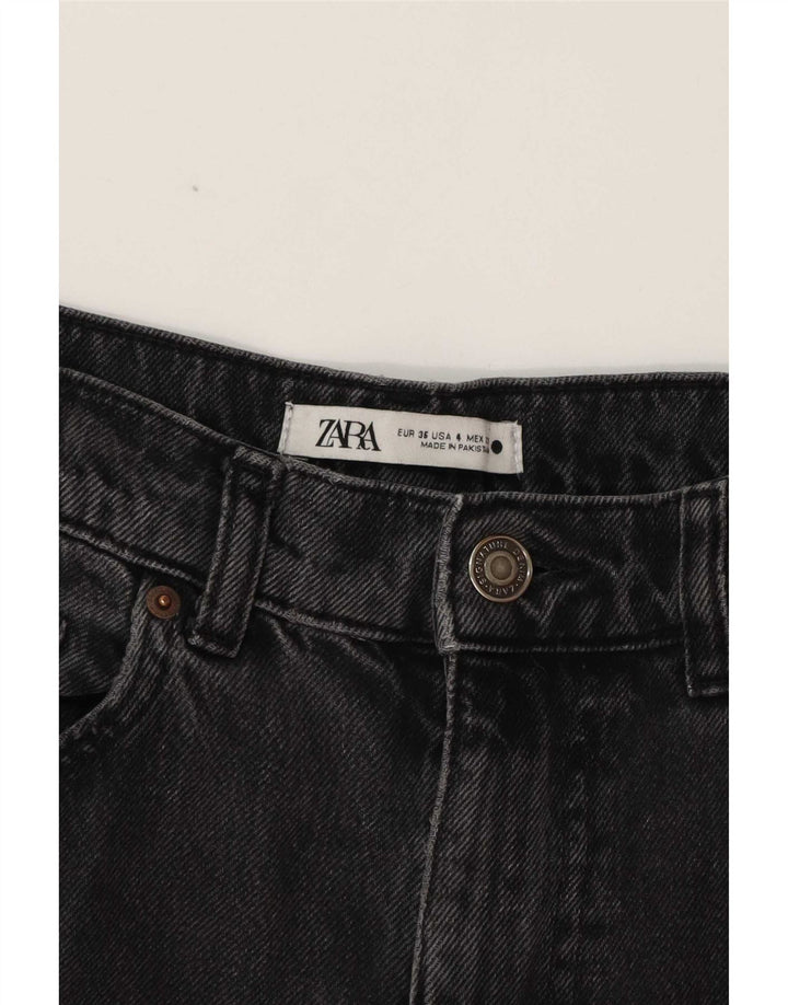 Jeans dritti da donna Zara EU 36 Small W26 L33 Cotone grigio
