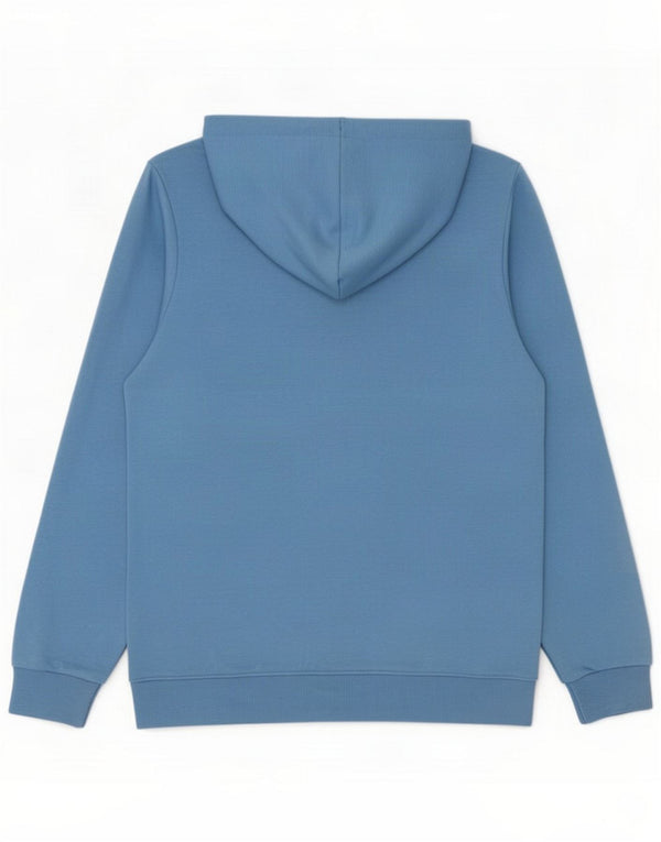 Reebok Maglia con cappuccio grafica da uomo grande in cotone blu