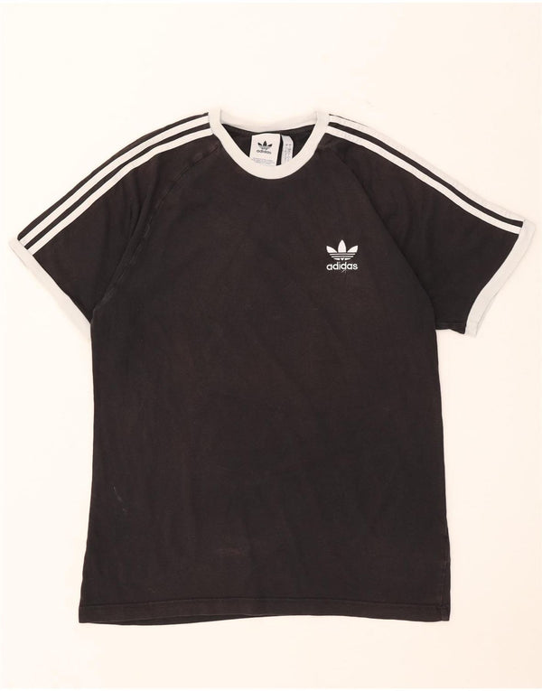 T-shirt Adidas da uomo Top Large in cotone nero