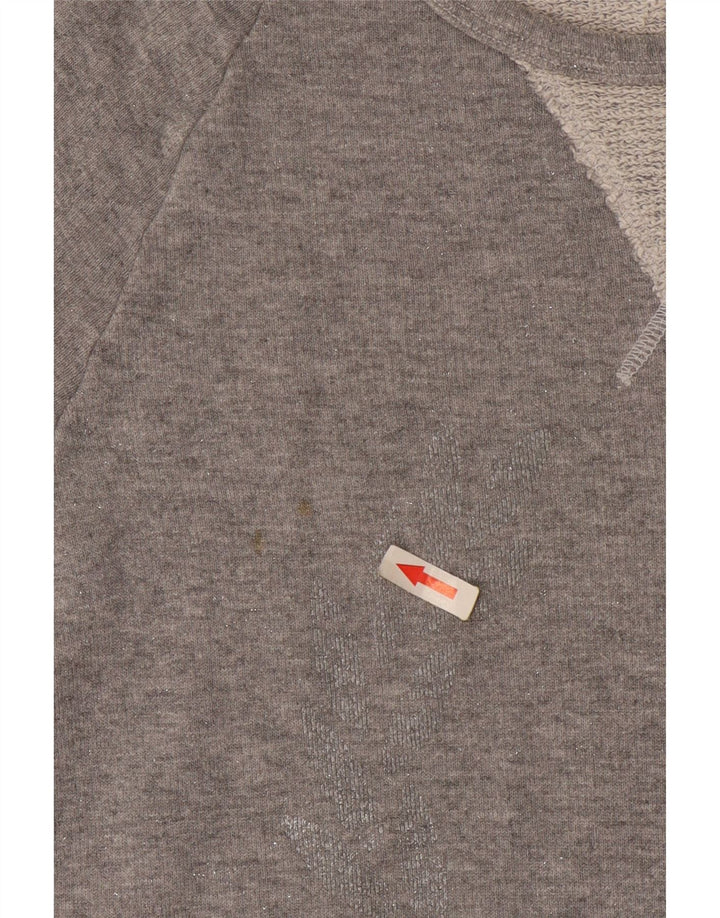 T-shirt da donna Fred Perry Top UK 10 piccola in cotone grigio