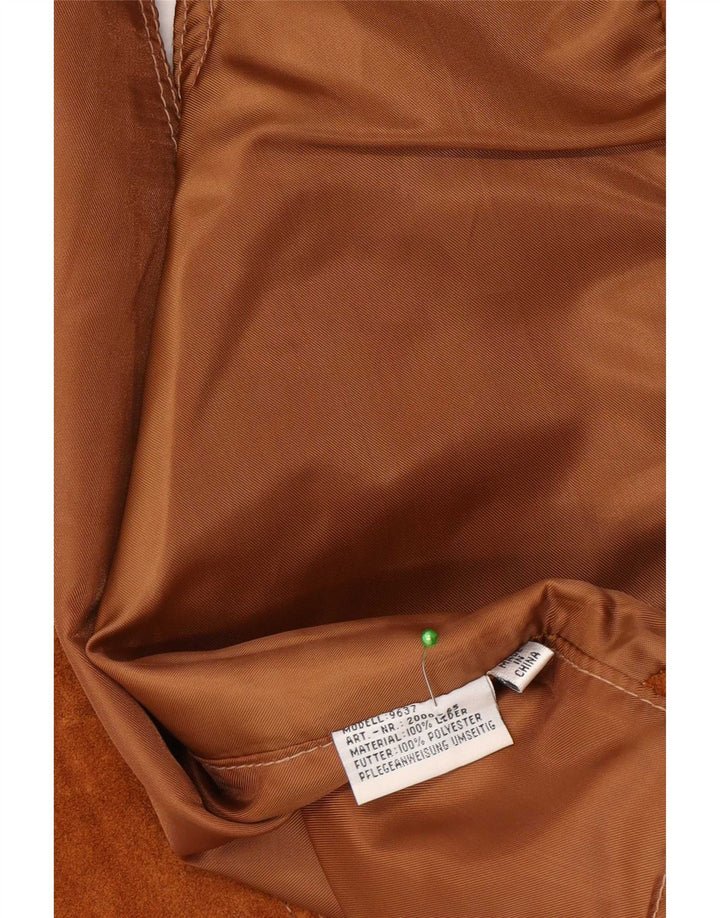 Gilet da uomo in pelle scamosciata Pionier in pelle marrone medio