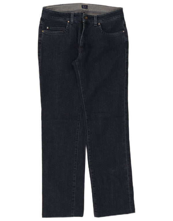 Trussardi Womens Straight Jeans IT 47 Large W31 L30 Navy Blue Cotton
