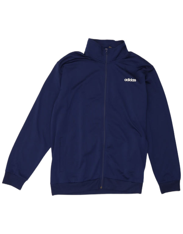 Giacca da ginnastica da uomo Adidas XL in poliestere blu navy