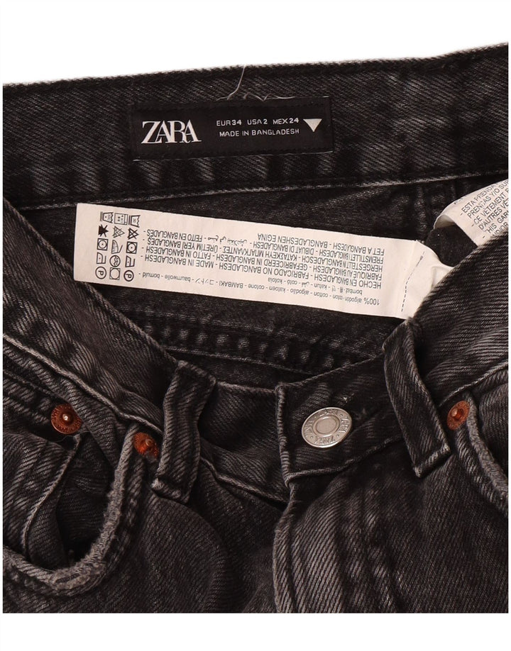 Jeans dritti vestibilità regolare da donna Zara EU 34 2XS W24 L30 Grigio classico