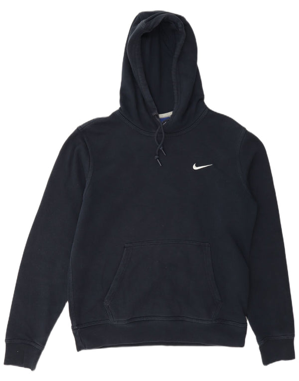 Maglia con cappuccio da donna Nike UK 14 cotone blu navy medio