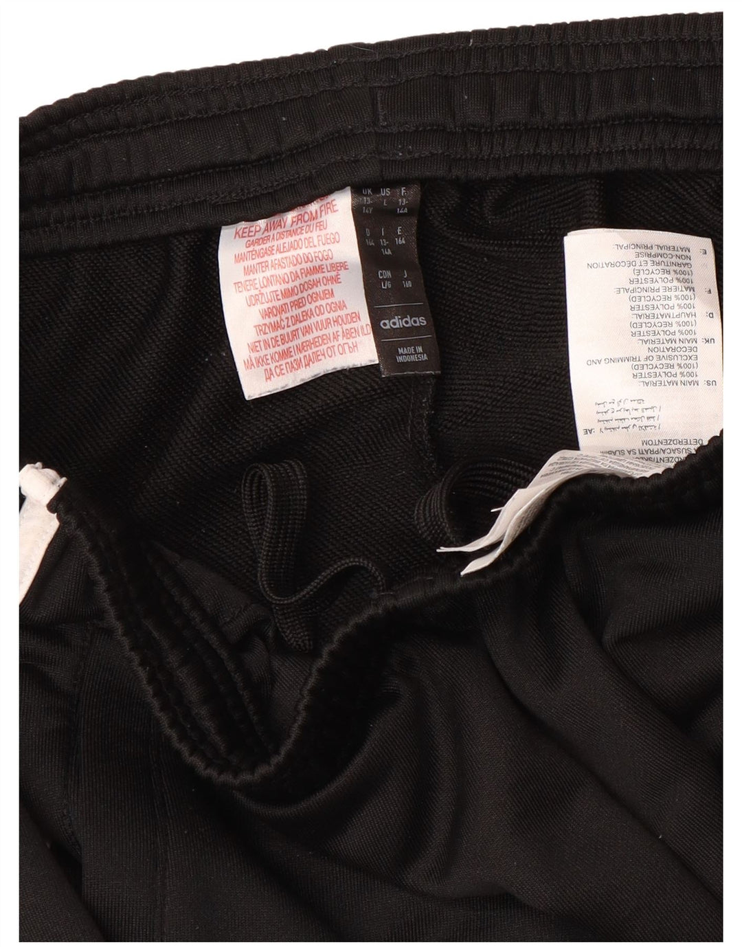 Pantaloni della tuta Adidas Aeroready da ragazzo 13-14 anni in poliestere nero