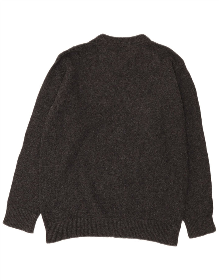 Maglione Lee da uomo con scollo a V in lana grigio medio
