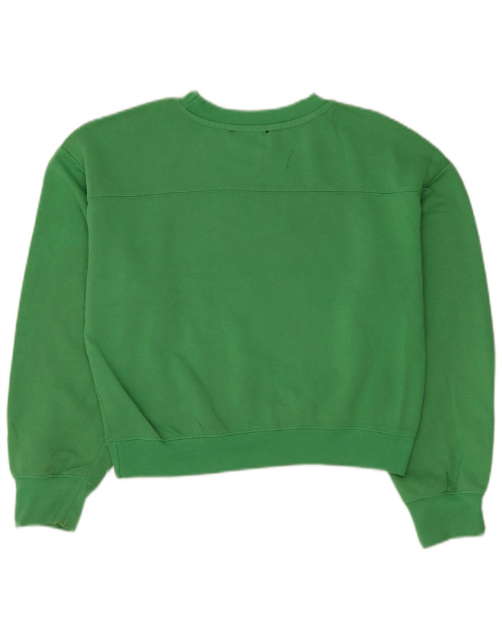 Felpa corta oversize da donna Zara, maglione, UK 10, piccola, verde, in poliestere