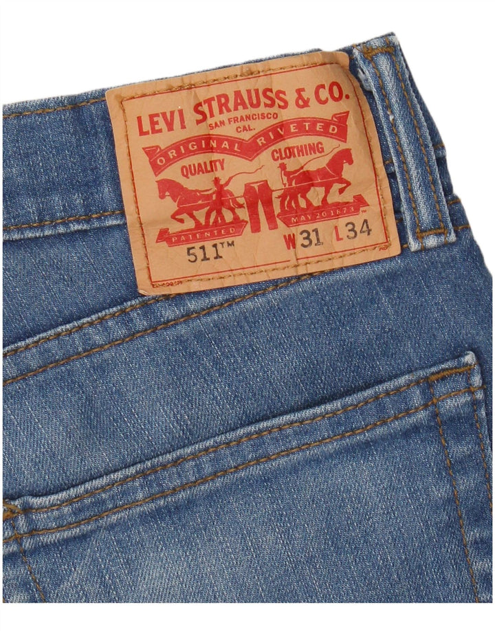 Pantaloncini di jeans Levi's 511 da uomo W31 blu medio