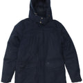 Crew Clothing Giacca imbottita con cappuccio da uomo UK 36 Small Poliestere blu navy