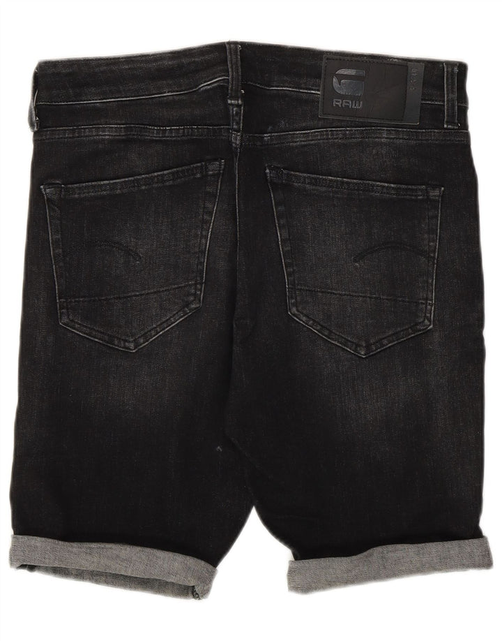 Pantaloncini di jeans da uomo G-Star W31 cotone nero medio