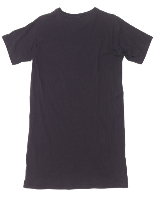 Abito t-shirt con grafica da donna Champion UK 10 piccolo in cotone blu navy