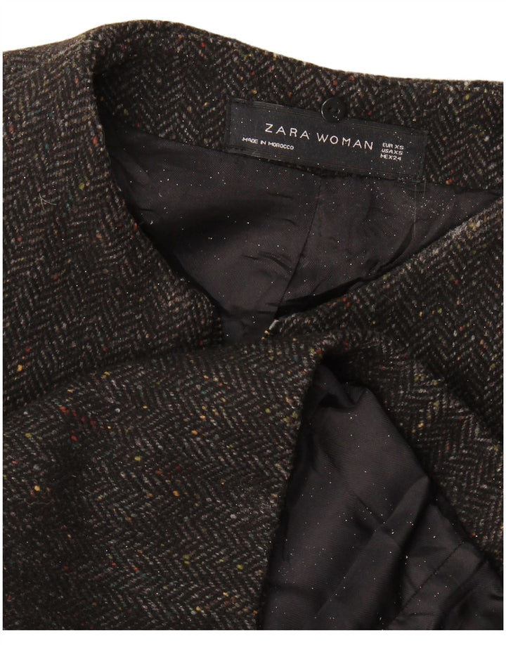 Soprabito ampio da donna Zara UK 6 XS grigio a spina di pesce