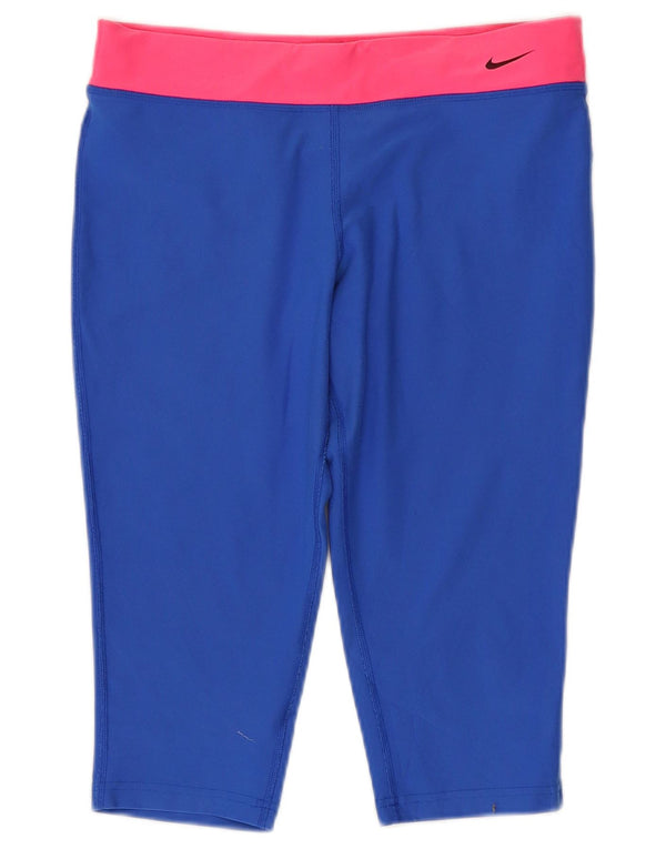 Leggings Nike Dri Fit Capri per ragazze 13-14 anni XL Blu Colourblock Poliestere