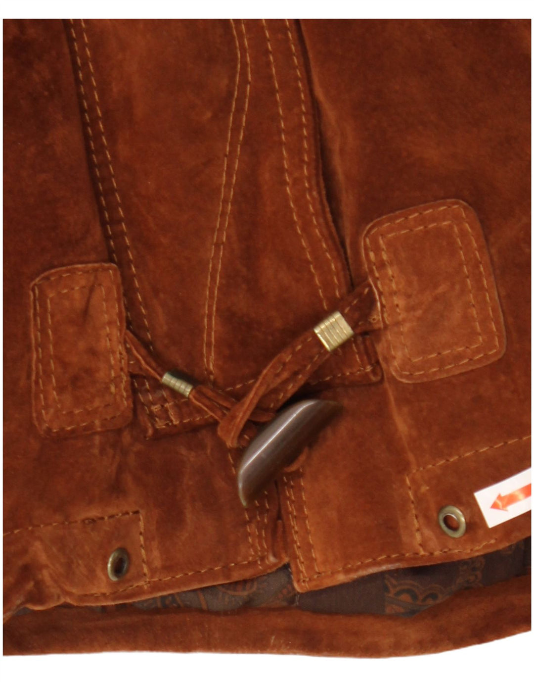 Soprabito oversize in pelle scamosciata da donna Michel IT 50 XL in pelle marrone