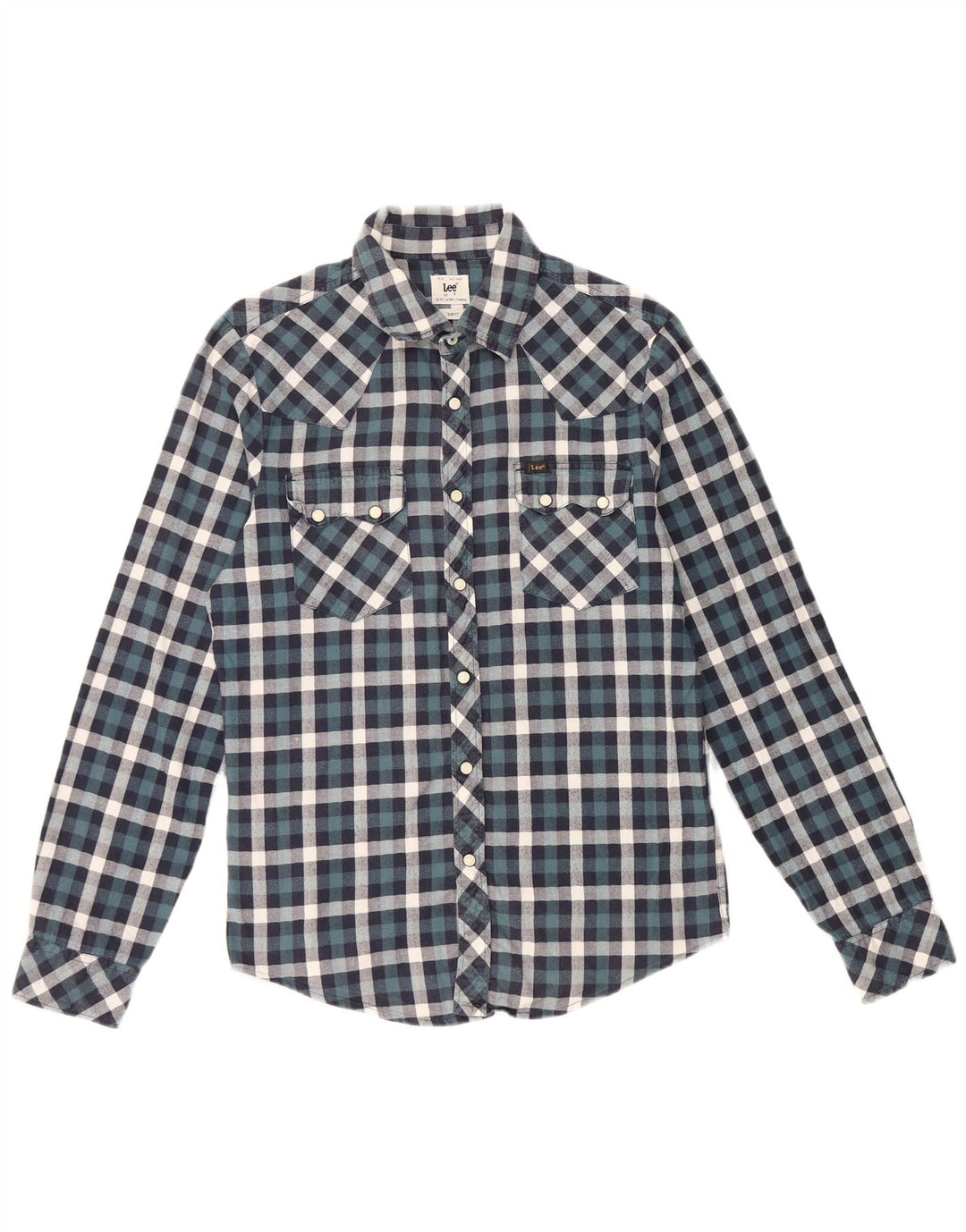 Camicia Lee da uomo slim fit in cotone a quadri piccoli blu