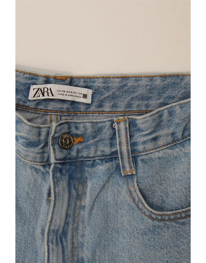 Pantaloncini di jeans a vita alta da donna Zara EU 40 medi W30 blu