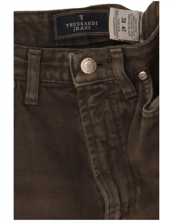 Jeans Trussardi Uomo Tapered IT 42 Medio W28 L28 Cotone Kaki