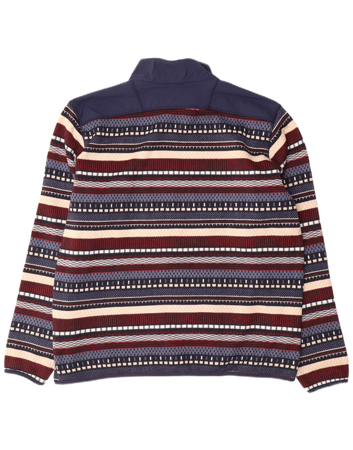 Maglione Columbia da uomo con zip e collo 2XL poliestere a righe multicolore