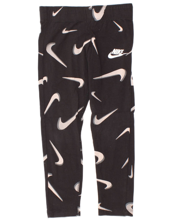 Leggings grafici aderenti per ragazze Puma 6-7 anni XS cotone nero