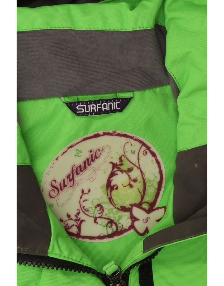 VINTAGE Womens Hooded Windbreaker Jacket UK 14 Medium Green Vintage Vintage and Second-Hand Vintage from Messina Hembry 