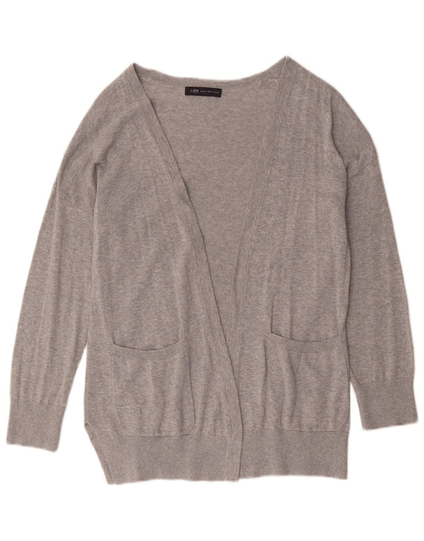 Maglione cardigan da donna Marks & Spencer UK 14 Cotone grigio medio