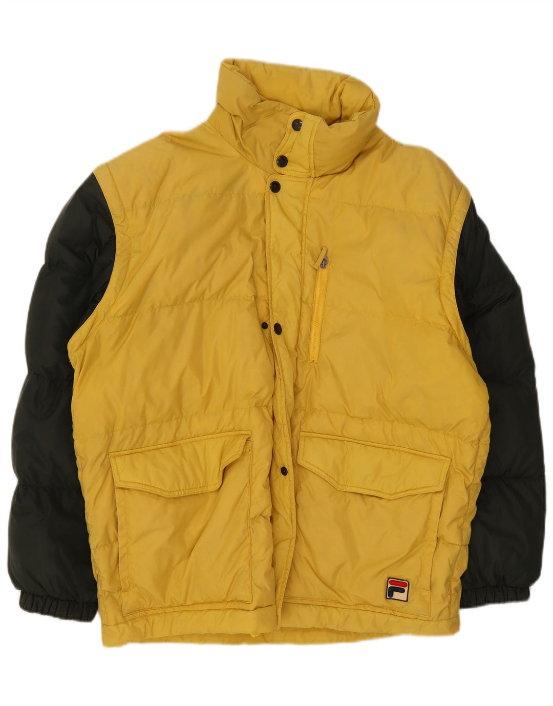 Giacca imbottita da uomo Fila UK 38 color block giallo medio