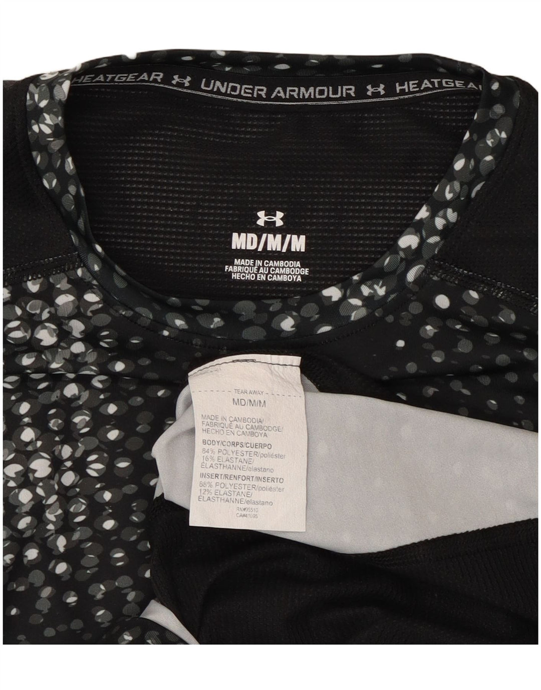 Maglietta grafica da donna Under Armour Top UK 12 poliestere nero medio