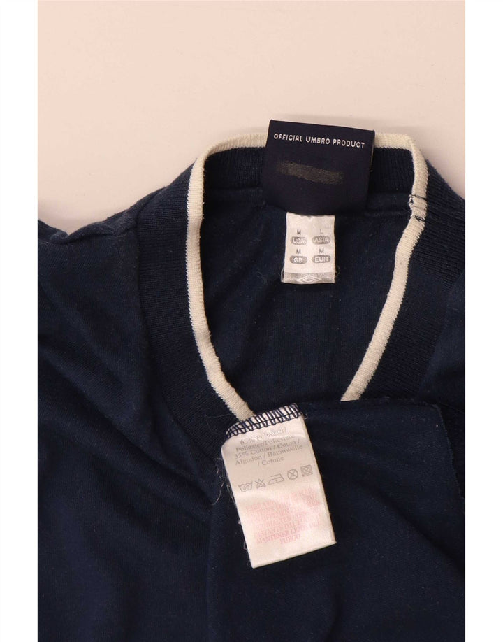 T-shirt da uomo Umbro Top medio in poliestere blu navy