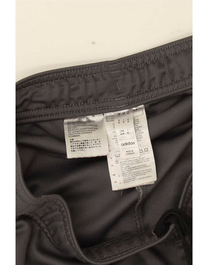 Pantaloni da tuta da uomo Adidas in poliestere grigio medio