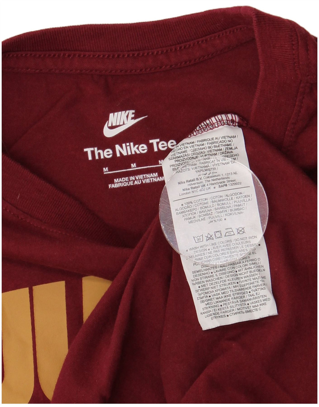 T-shirt grafica da uomo NIKE Top in cotone bordeaux medio