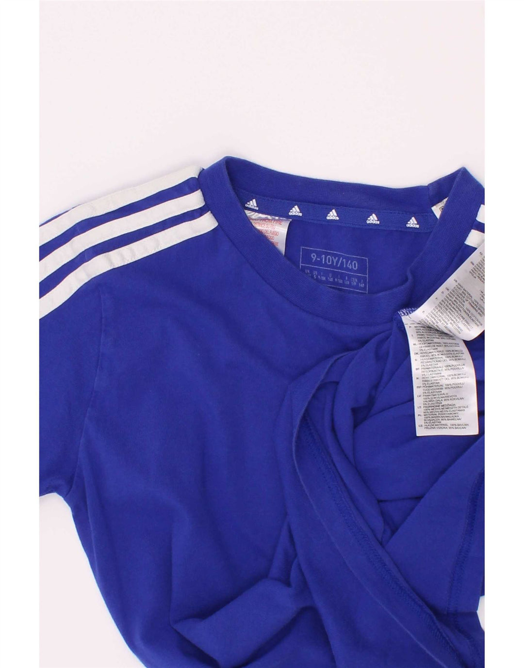 Maglietta Adidas Bambino Top 9-10 Anni Blu Cotone