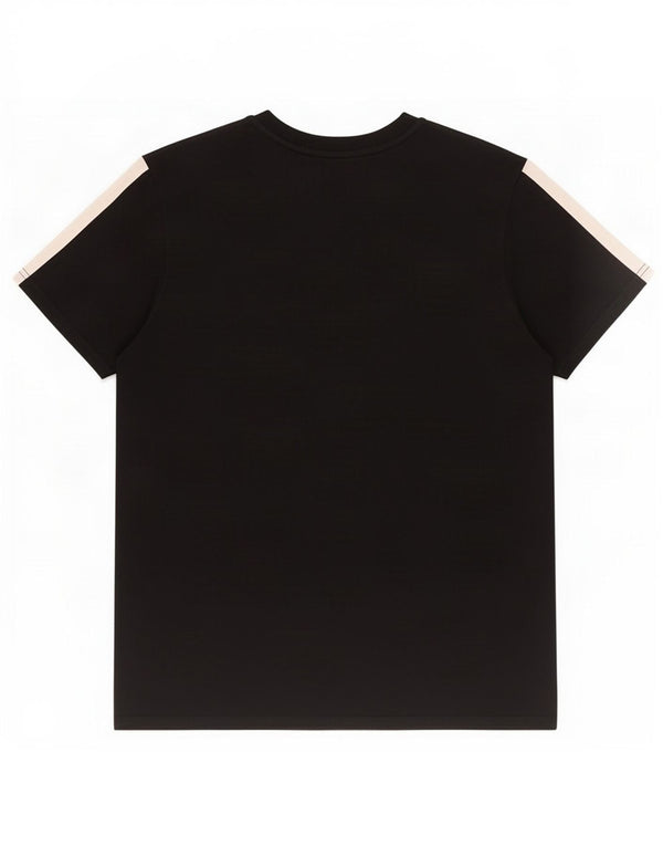 T-shirt grafica da uomo Fila Top XL in cotone color block nero