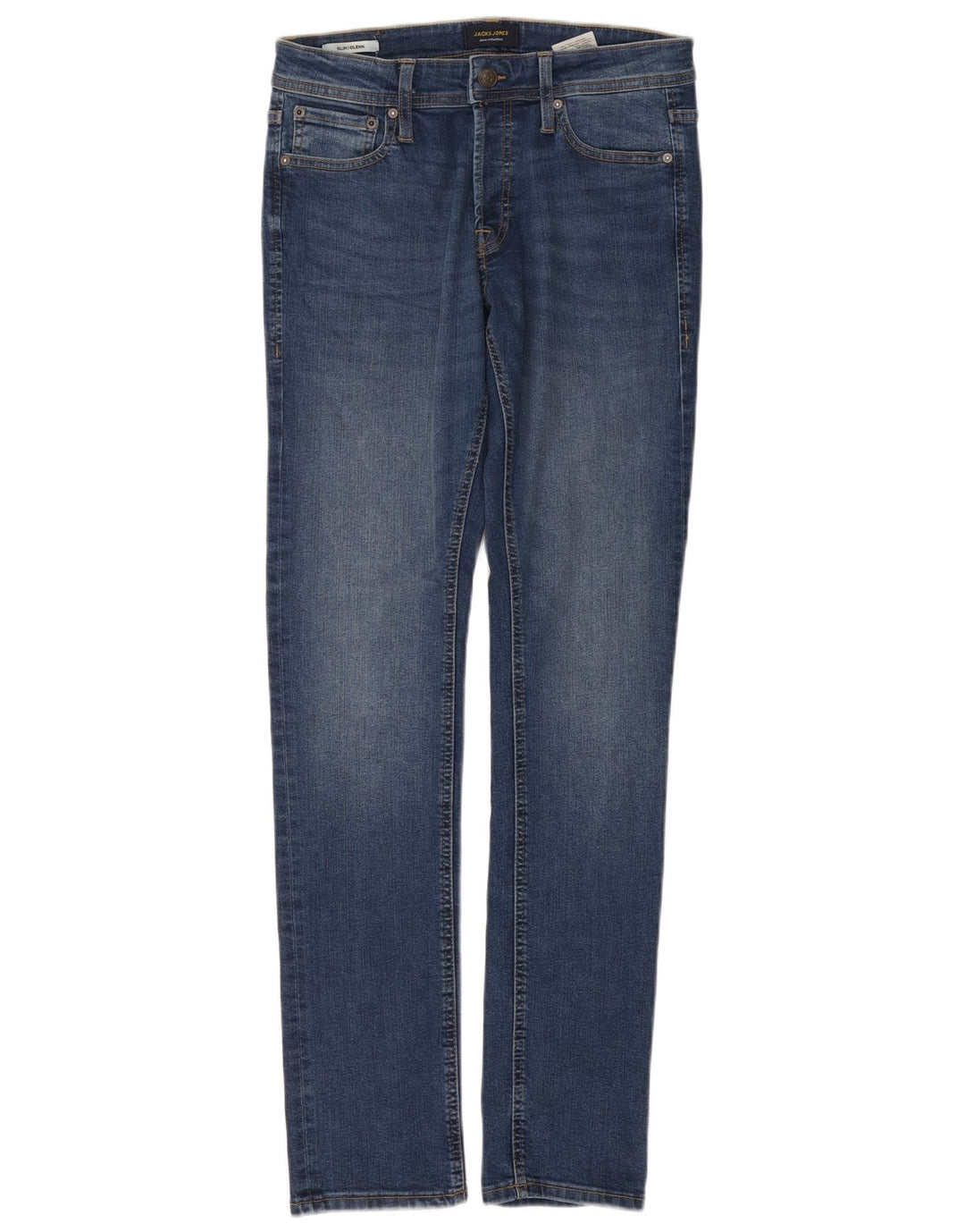 Jack & Jones Uomo GLENN Slim Jeans W30 L34 Cotone Blu