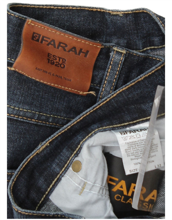 Jeans dritti da uomo Farah W36 L32 cotone blu navy