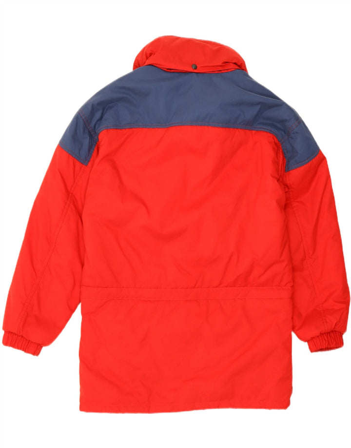 Giacca a vento con cappuccio da uomo VINTAGE IT 46 Large Red Colourblock