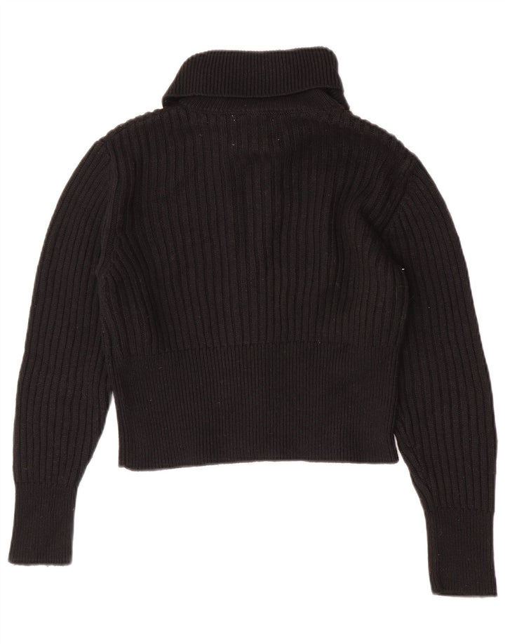 Maglione cardigan corto per ragazze Zara 13-14 anni poliestere nero