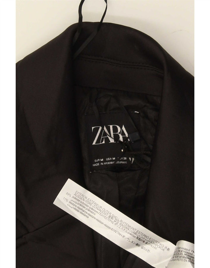 Giacca blazer doppiopetto da donna Zara UK 12 poliestere nero medio