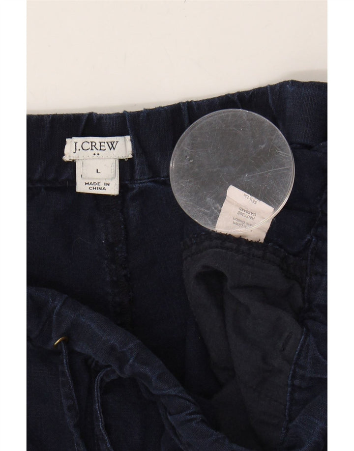 J. CREW Womens Chino Shorts Large W34  Navy Blue Linen Vintage J. Crew and Second-Hand J. Crew from Messina Hembry 