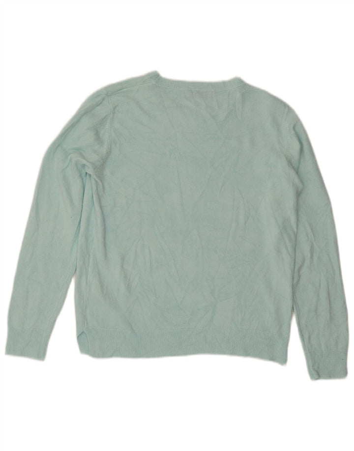Maglione maglione con scollo a barca da donna Marks & Spencer UK 14 grande turchese