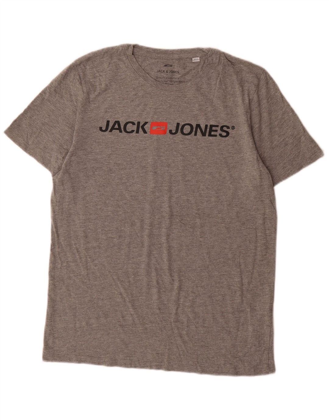 Jack & Jones T-shirt grafica da uomo grande in cotone grigio