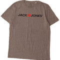 Jack & Jones T-shirt grafica da uomo grande in cotone grigio