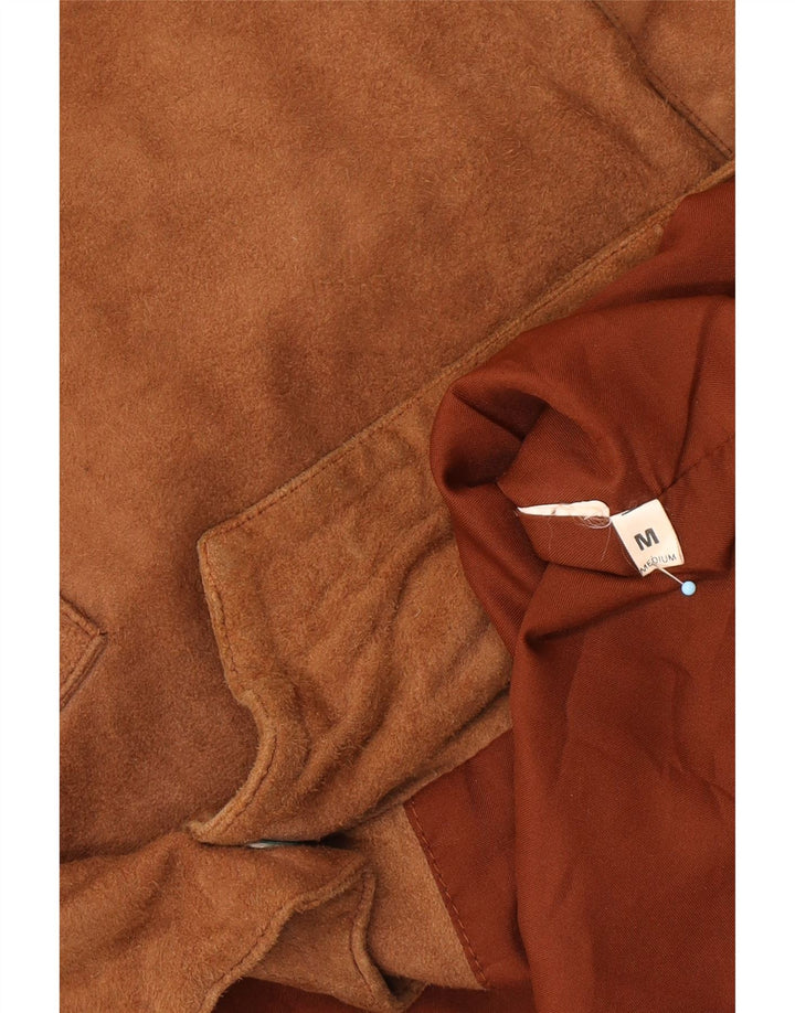 Gilet da uomo in pelle scamosciata VINTAGE Marrone medio